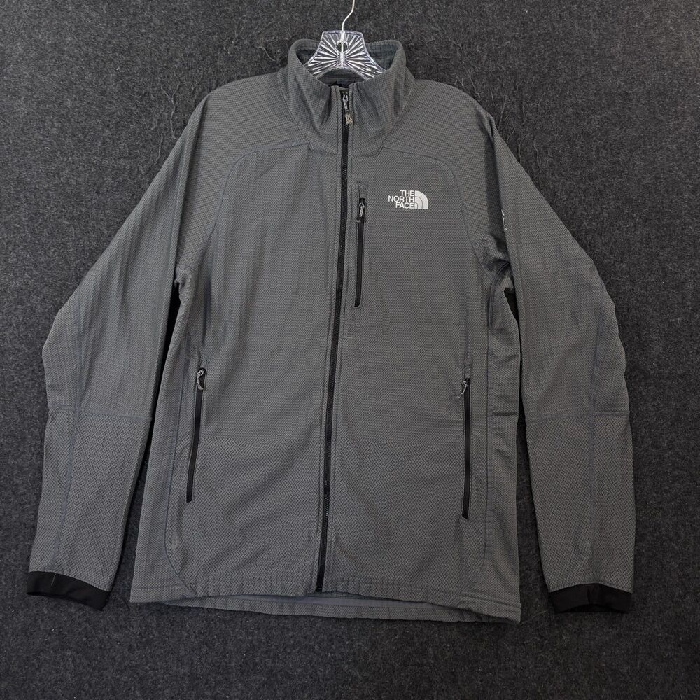 The North Face Summit Series Jacket Men's Large Gray Full Zip Polartec Softshell